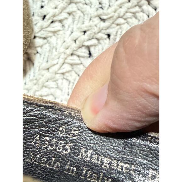 Coach Margaret Loafers Wedge Heel Suede Buckle Womens Size 6 B Brown A3585 Italy - Picture 4 of 11